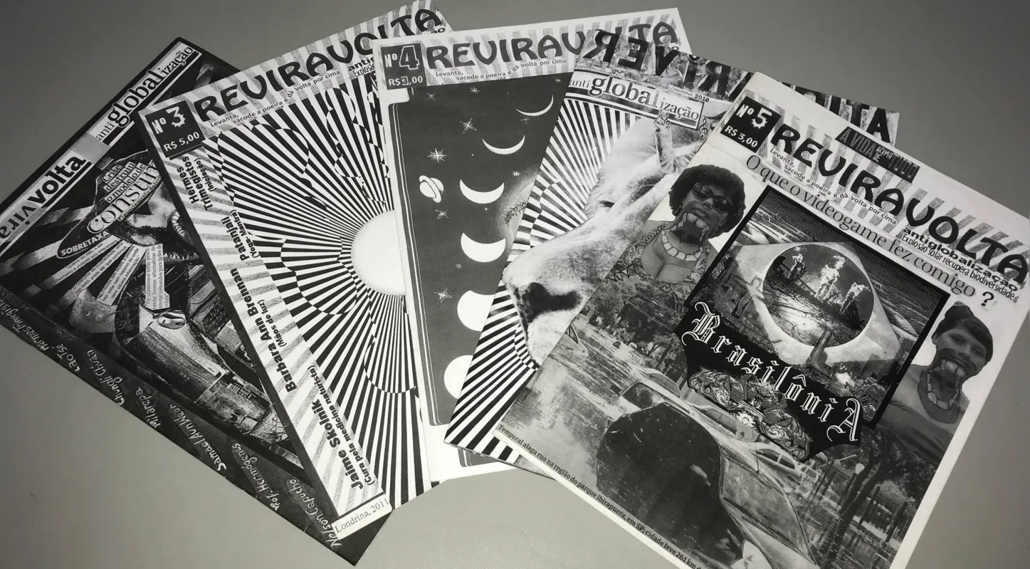 Capas da revista Reviravolta: coleção terá o acréscimo de um novo número para o qual o artista está buscando patrocínio e colaboradores
