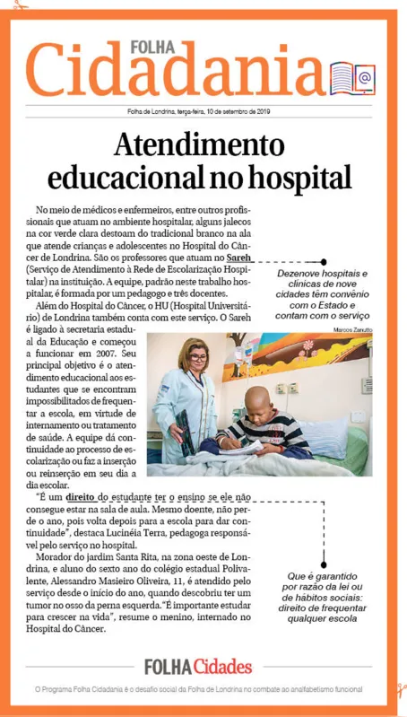 Imagem ilustrativa da imagem Atendimento educacional no hospital