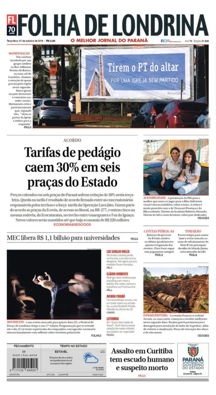 Imagem ilustrativa da imagem Capa 01/10/2019