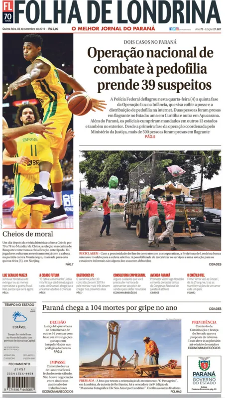 Imagem ilustrativa da imagem Capa 05/09/2019