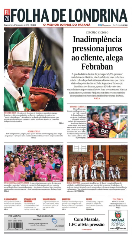Imagem ilustrativa da imagem Capa 07/10/2019