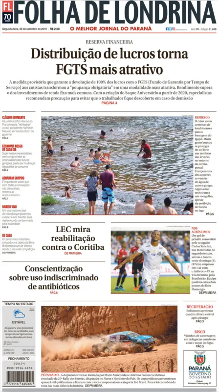 Imagem ilustrativa da imagem Capa 09/09/2019