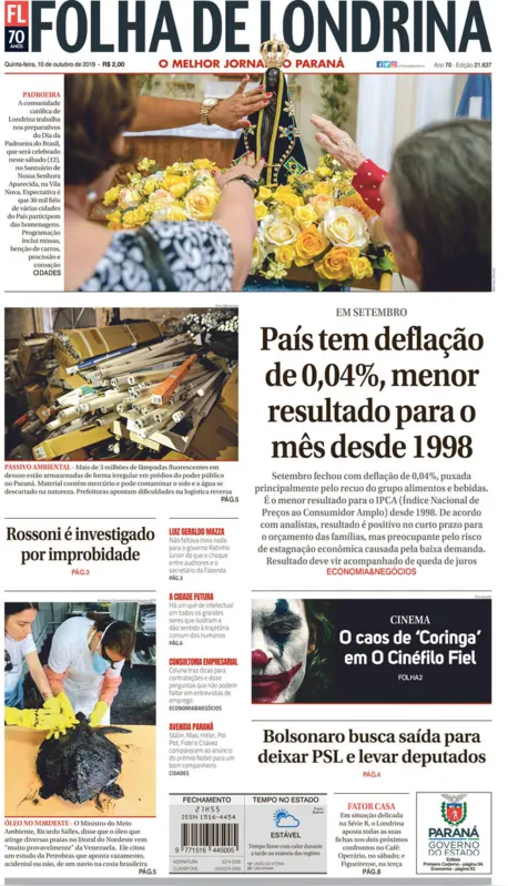 Imagem ilustrativa da imagem Capa 10/10/2019