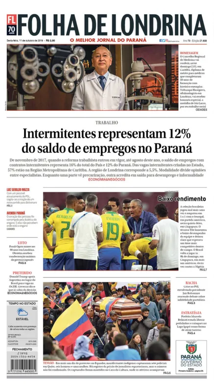 Imagem ilustrativa da imagem Capa 11/10/2019
