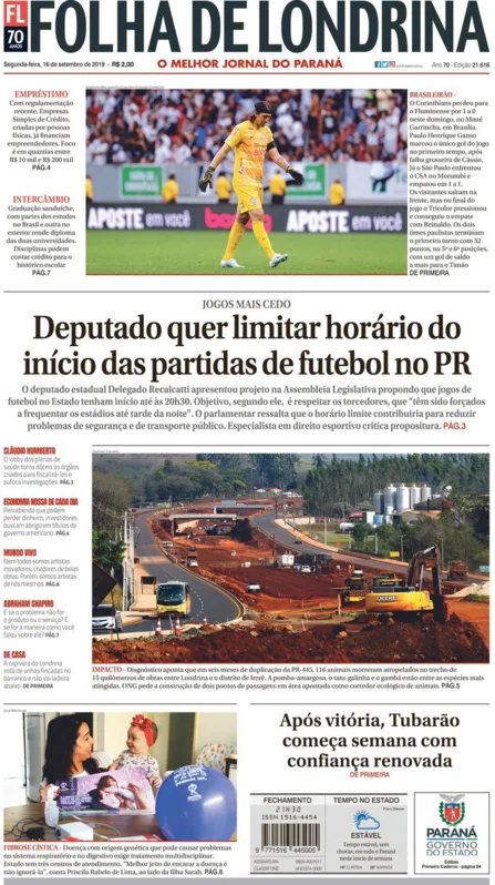 Imagem ilustrativa da imagem Capa 16/09/2019 2