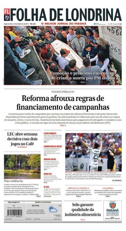 Imagem ilustrativa da imagem Capa 23/09/2019