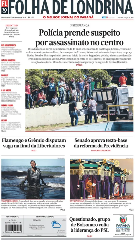 Imagem ilustrativa da imagem Capa 23/10/2019