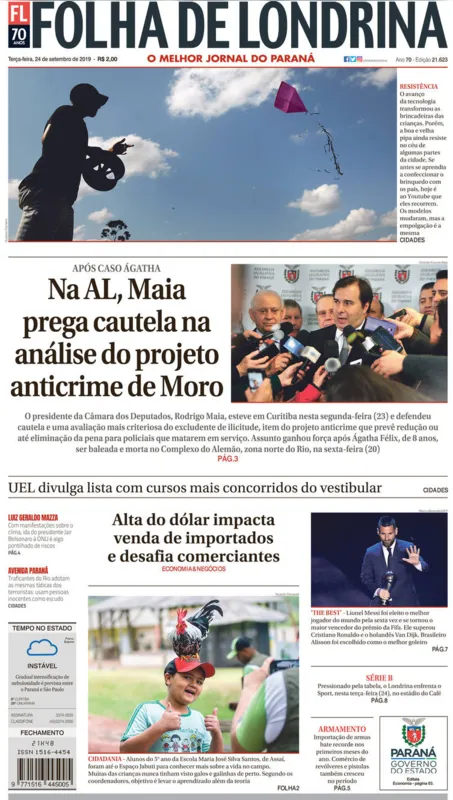 Imagem ilustrativa da imagem Capa 24/09/2019