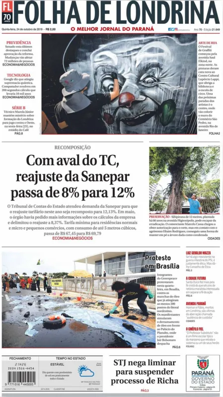 Imagem ilustrativa da imagem Capa 24/10/2019