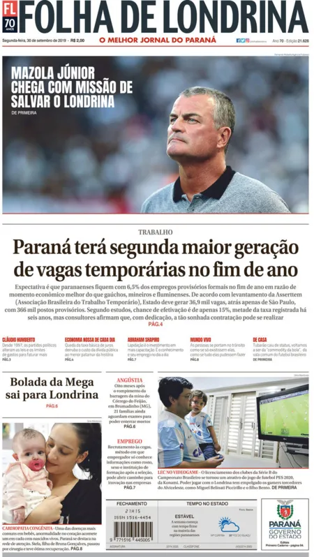 Imagem ilustrativa da imagem Capa 30/09/2019
