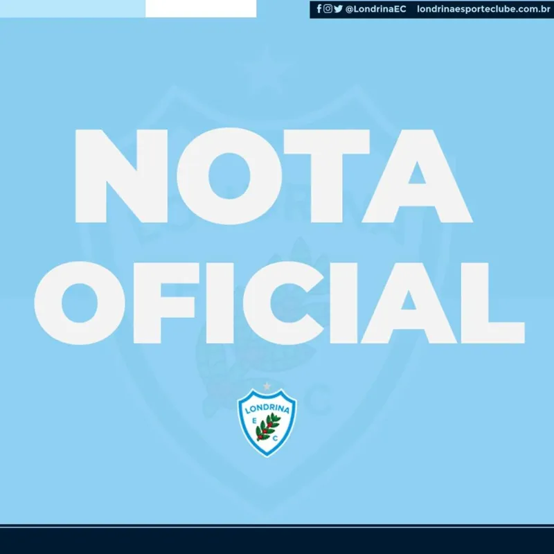 Nota oficial do Londrina E. C. sobre o jogo contra o Corinthians, que ocorreu em Maringá.