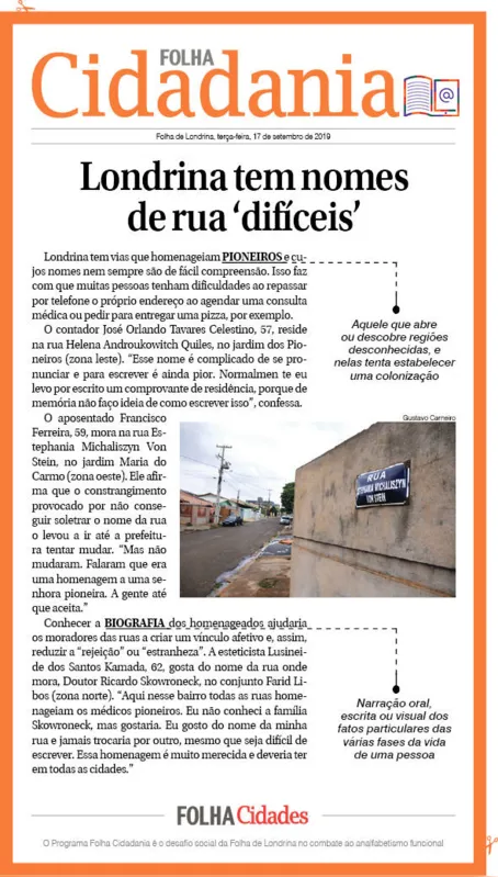 Imagem ilustrativa da imagem Londrina tem nomes de rua 'difíceis'