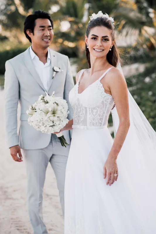 Imagem ilustrativa da imagem Pamela e William casaram-se em Cancún