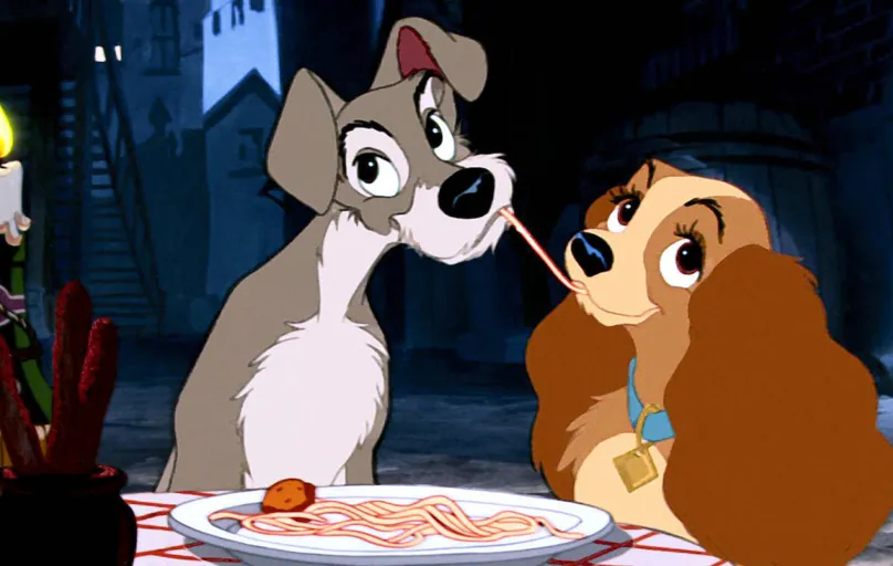 "A Dama e o Vagabundo": uma das cenas mais ternas das animações infantis tem um spaghetti no meio