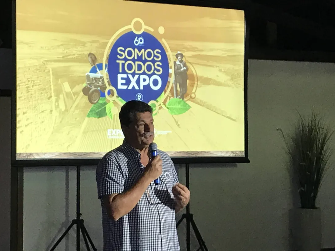 O presidente da Sociedade Rural do Paraná, Antônio Sampaio, explica a campanha de engajamento para a Expo 2020