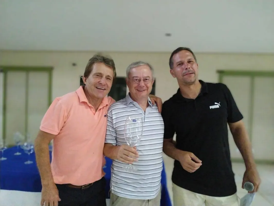  2º lugar net, categoria até 14,0, A. Donizete  de Sá, Mauri Raphaelli , 2º lugar net  na categoria  até 22,2 ,  e Albertino Lima Jr, near pin 