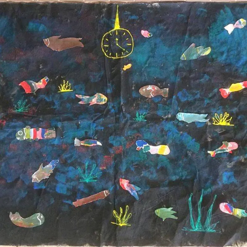 Alunos da Gabriela Sbroglia se inspiraram na obra “Peixe Dourado”, de Paul Klee 