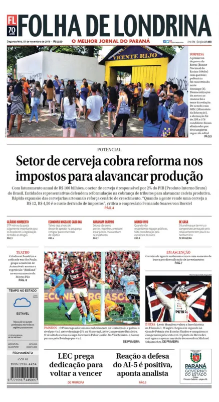 Imagem ilustrativa da imagem Capa 04/11/2019