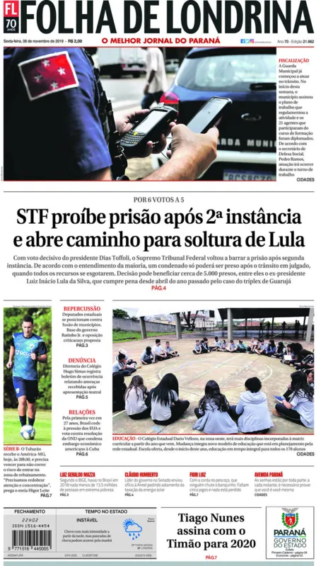 Imagem ilustrativa da imagem Capa 08/11/2019