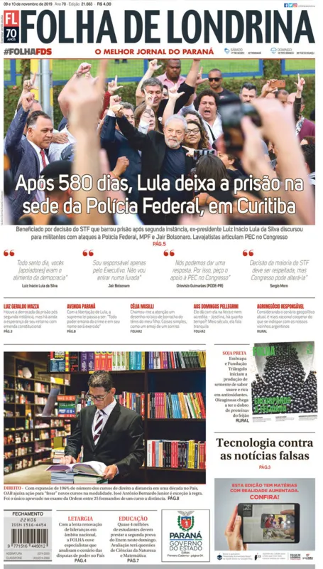 Imagem ilustrativa da imagem Capa 09/11/2019