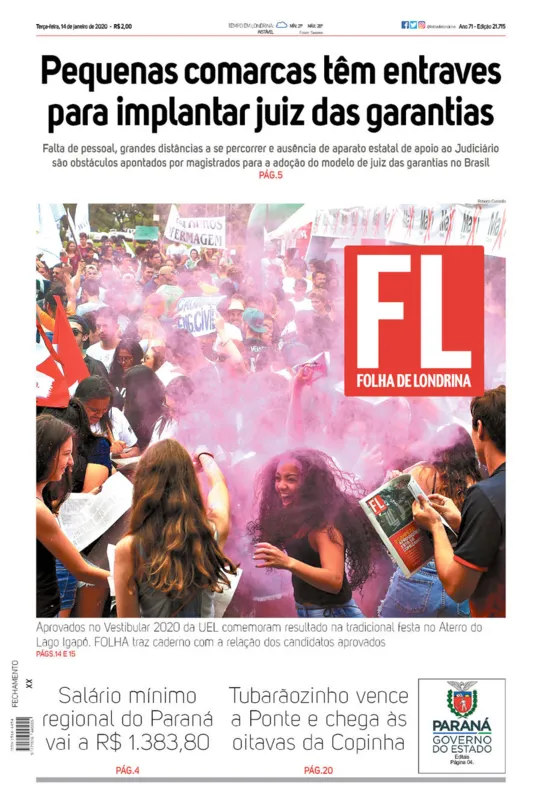 Imagem ilustrativa da imagem Capa 14/01/2020