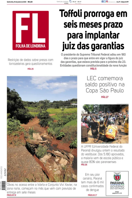 Imagem ilustrativa da imagem Capa 16/01/2019