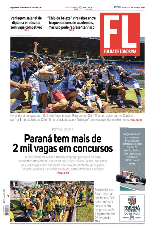 Imagem ilustrativa da imagem Capa 18/11/2019