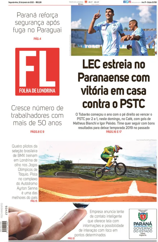 Imagem ilustrativa da imagem Capa 20/01/2020