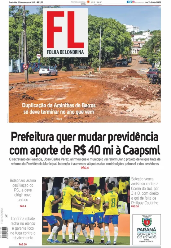 Imagem ilustrativa da imagem Capa 20/11/2019