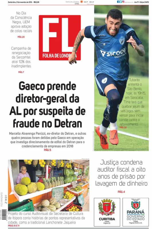 Imagem ilustrativa da imagem Capa 21/11/2019