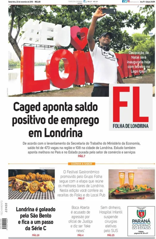 Imagem ilustrativa da imagem Capa 22/11/2019