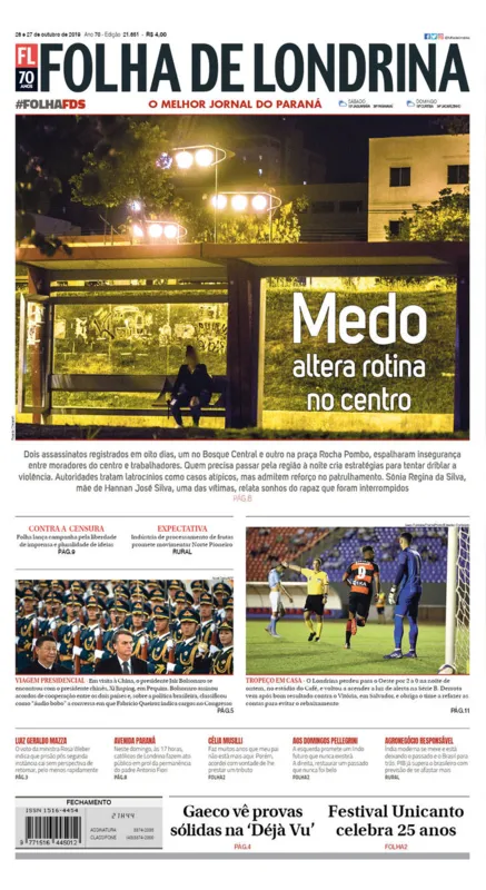 Imagem ilustrativa da imagem Capa 26/10/2019