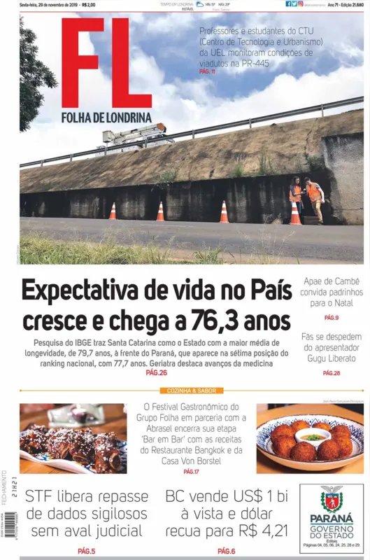 Imagem ilustrativa da imagem Capa 29/11/2019