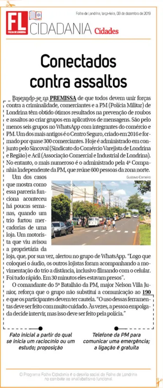 Imagem ilustrativa da imagem Comerciantes e PM conectados