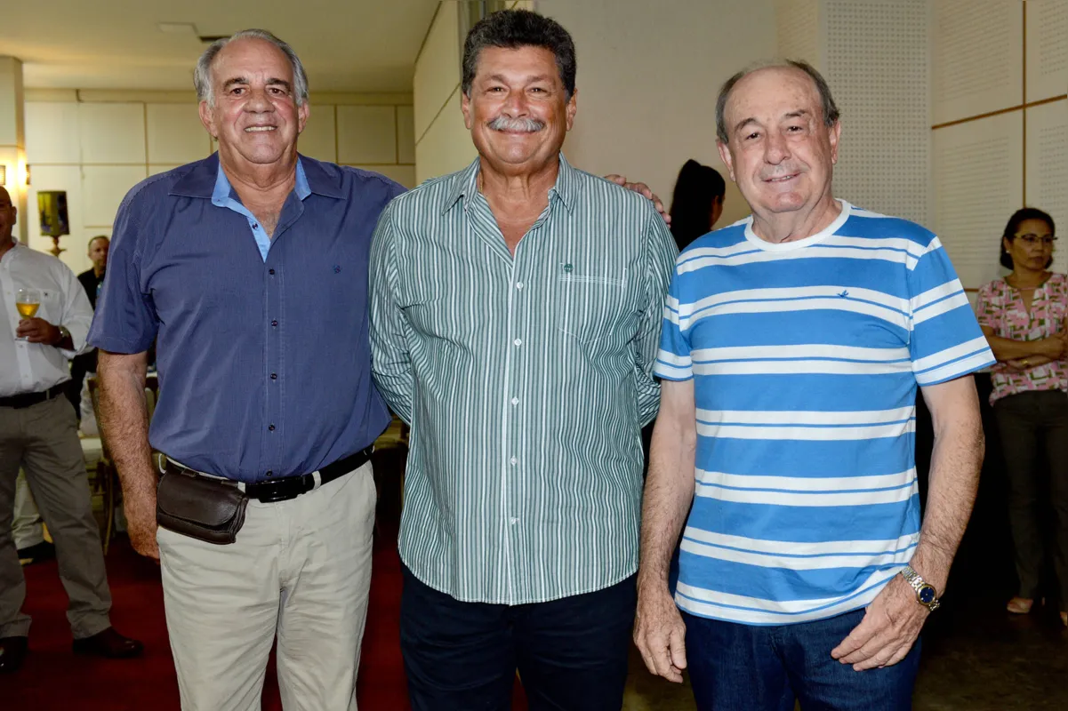 Afrânio Brandão, o presidente da SRP Antônio Sampaio e Moacir Sgarioni 