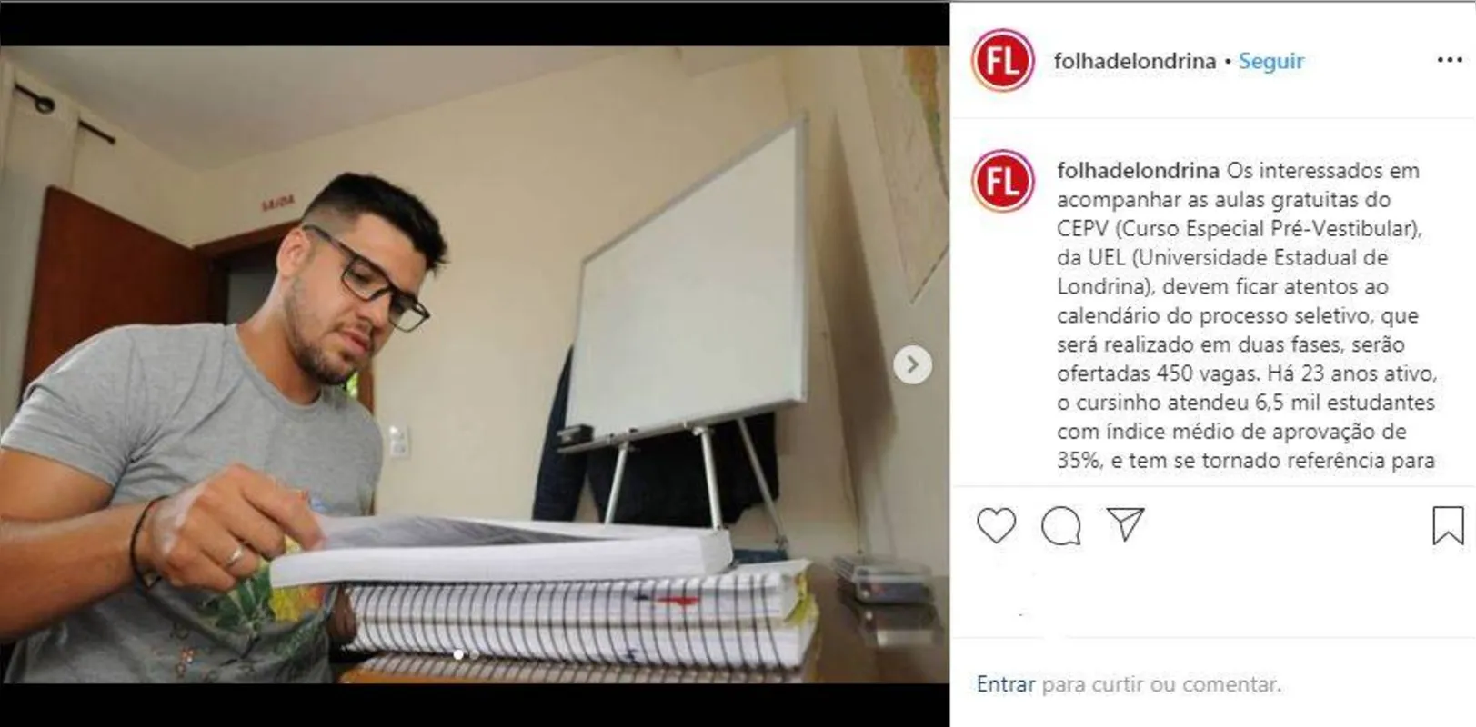 Imagem ilustrativa da imagem FOLHA NAS REDES - Preparando para o vestibular