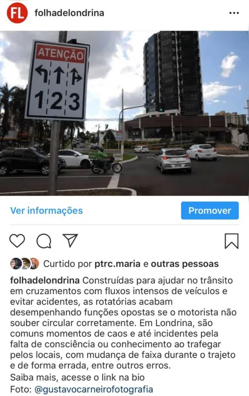 Imagem ilustrativa da imagem FOLHA NAS REDES - Rotatórias em Londrina