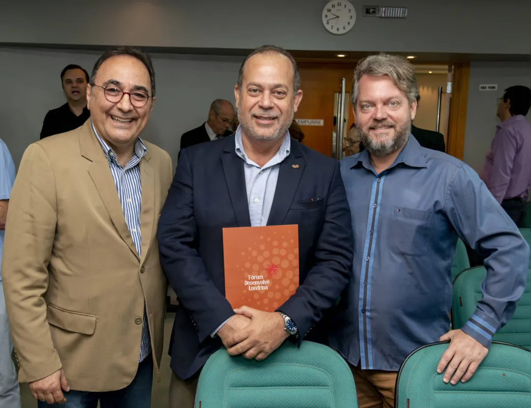 Spartaco Puccia , o superintende da Folha, Nicolás Mejía,  e Marcus Von Borstel  