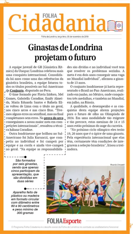 Imagem ilustrativa da imagem Ginastas de Londrina projetam o futuro