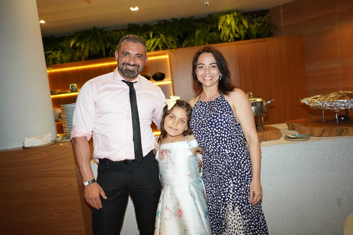 Luiz Antonio e Silvia Cibin com a filha, Ana Júlia