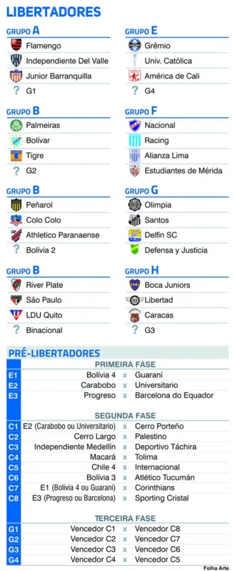 Imagem ilustrativa da imagem Libertadores pode ter Palmeiras e Corinthians na fase de grupos