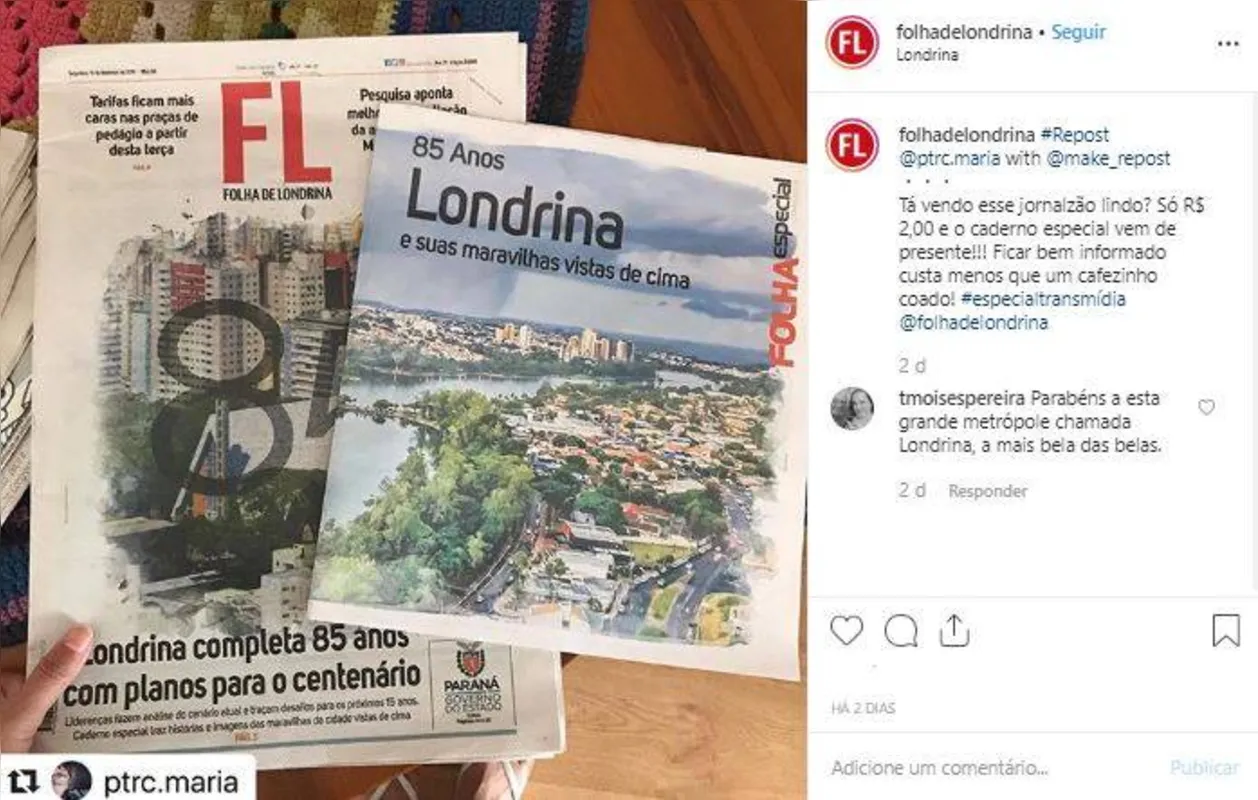 Imagem ilustrativa da imagem Londrina faz 85 anos