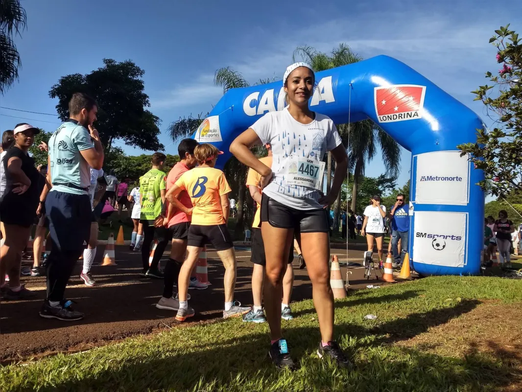 A enfermeira Alessandra Alves Florentino começou a correr há cinco meses