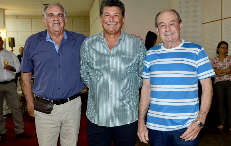 Afrânio Brandão, o presidente da SRP Antônio Sampaio e Moacir Sgarioni 