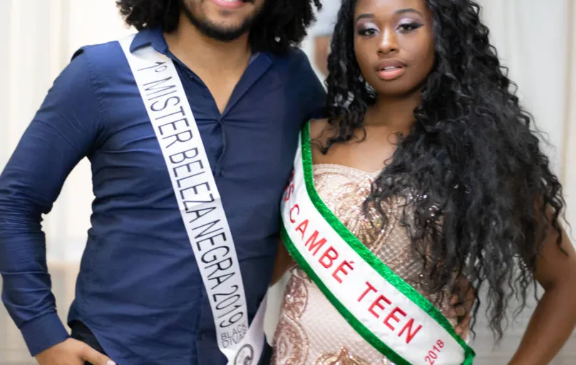 Marcelo Junior, o Mister Beleza Negra Londrina 2019, e Wana Hadassa, a Miss Cambé Teen 2019