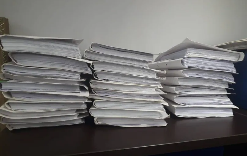 Volumes do inquérito enviado ao Ministério Público