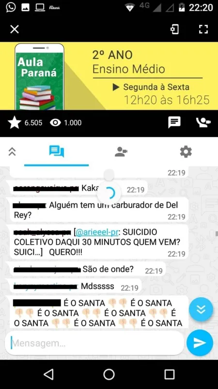 Imagem ilustrativa da imagem App da Educação tem chat com chamamento de suicídio coletivo
