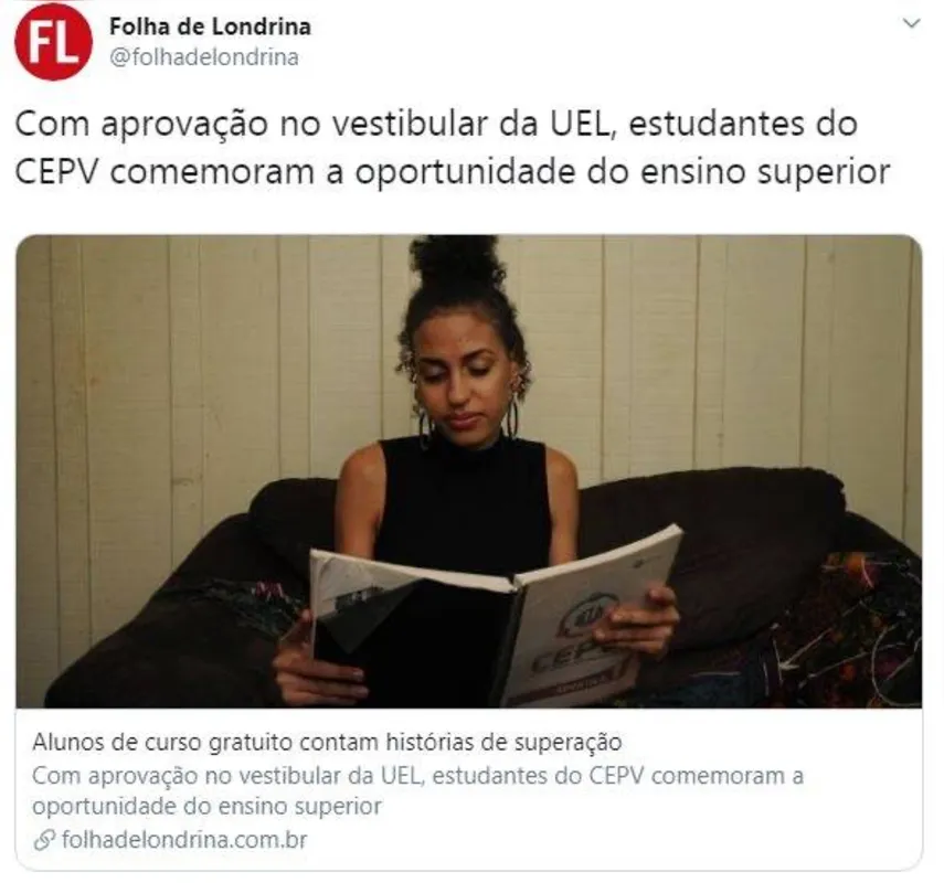 Imagem ilustrativa da imagem Aprovação no vestibular da UEL