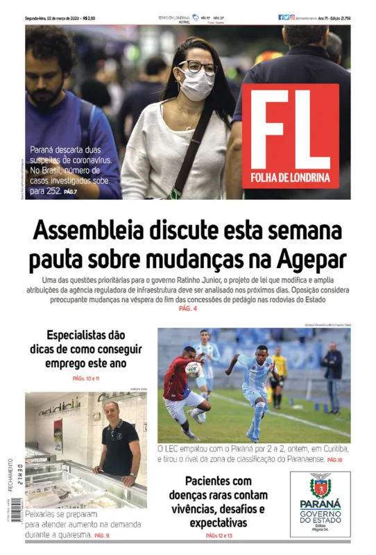 Imagem ilustrativa da imagem Capa 02/03/2020