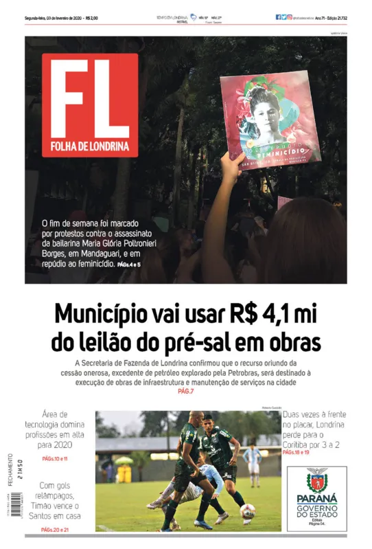 Imagem ilustrativa da imagem Capa 03/02/2020